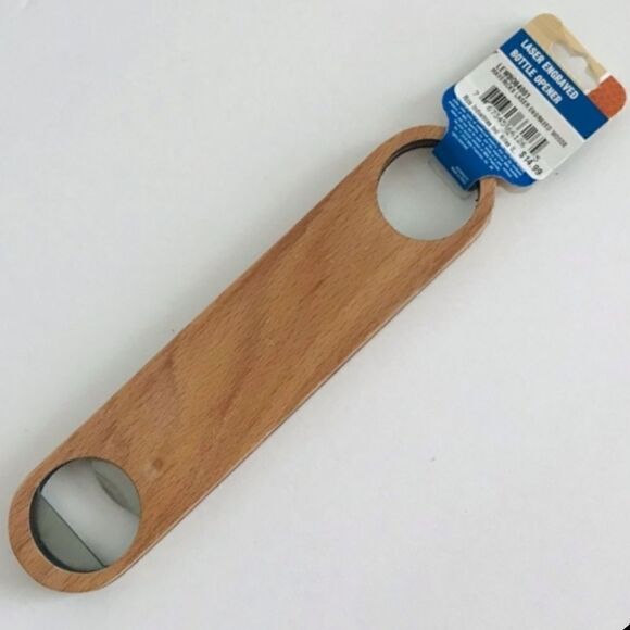 New! NBA Dallas Mavericks Wooden Laser Engraved Bottle Opener - Picture 2 of 3